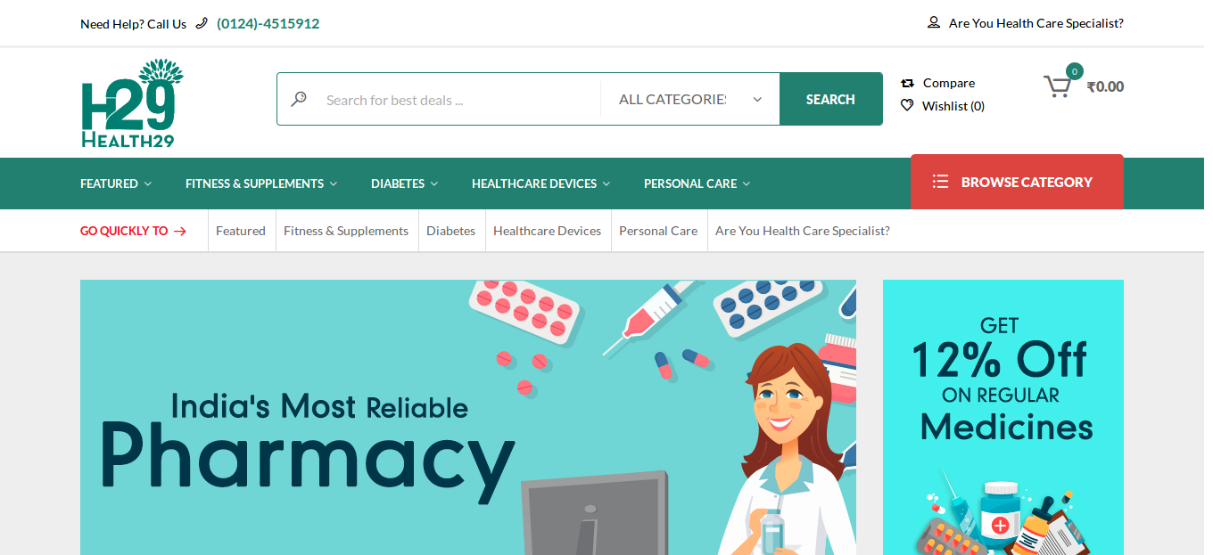 health29.in eCommerce Portal